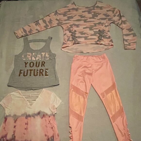 KIDS Justice (Mall days) multiple size set, Leggings, tank, shirt, sweatshirt - Picture 1 of 12
